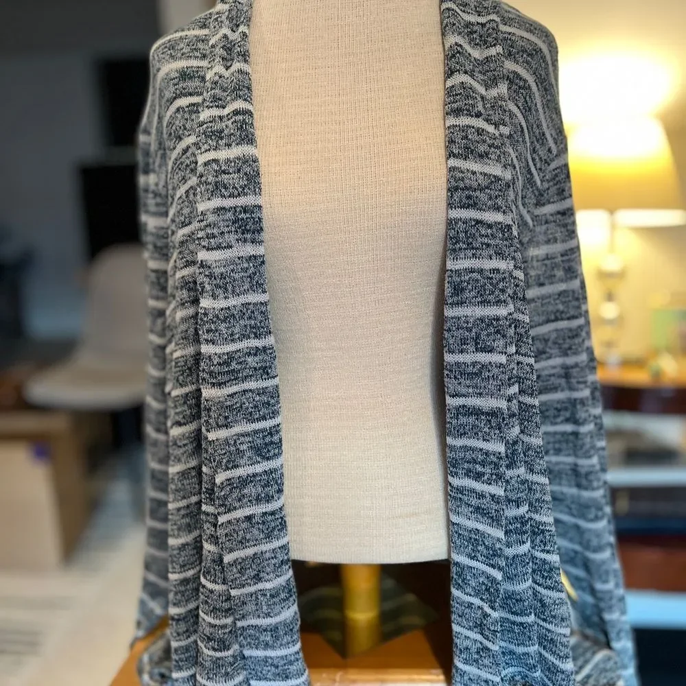 Ransom Charcoal and White Knit Cardigan